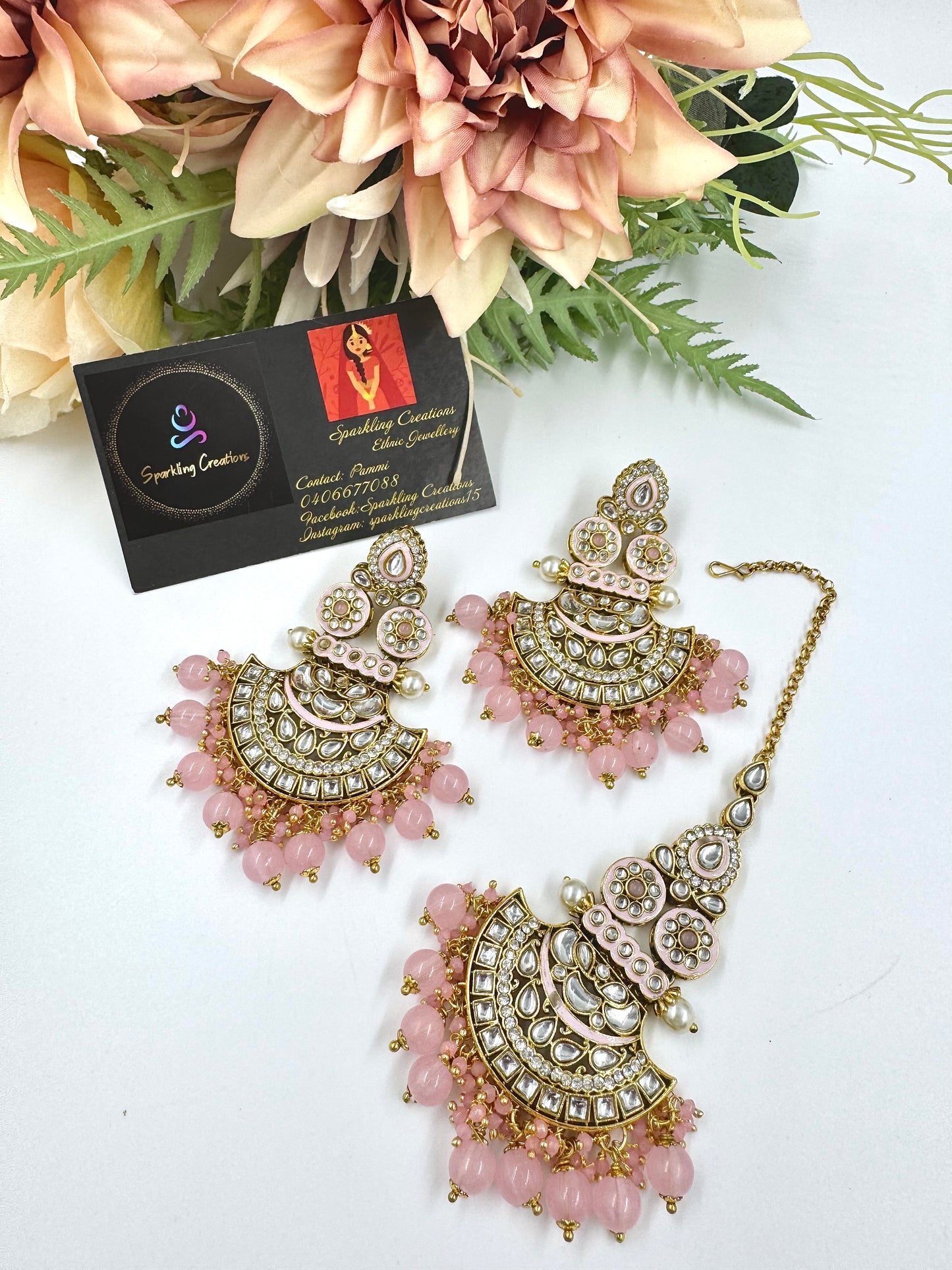 Luna Earrings and Tikka Set